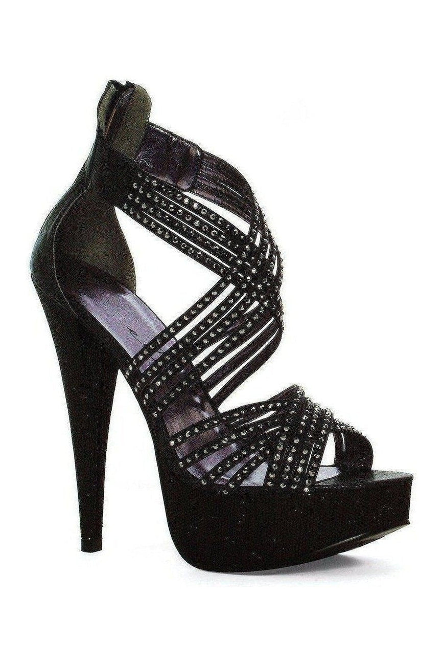 Black Patent Leather 532-MIA Women's Sandal with Stylish Design