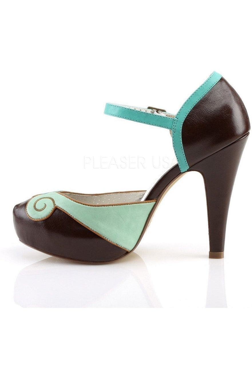 Brown Faux Leather BETTIE-17 Stylish Pumps with High Heels