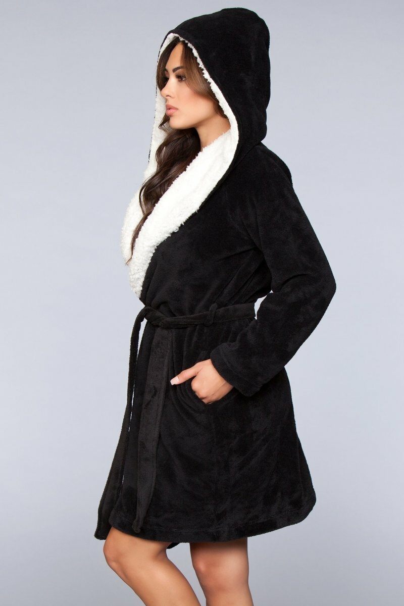 Super Soft Fleece Hooded Plush Robe by BeWicked