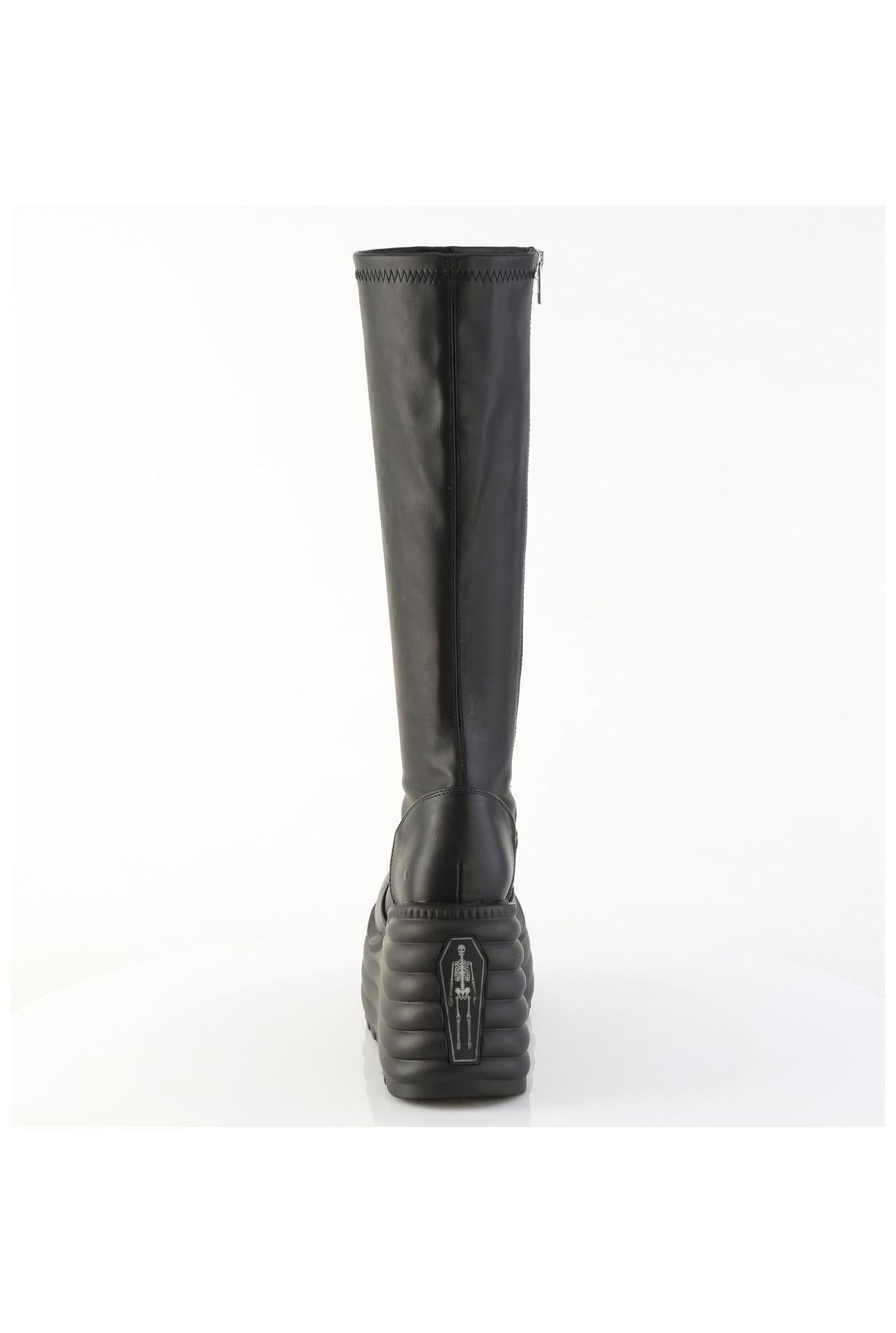 Demonia MORTE-300 Fashionable Knee-High Platform Stretch Boots