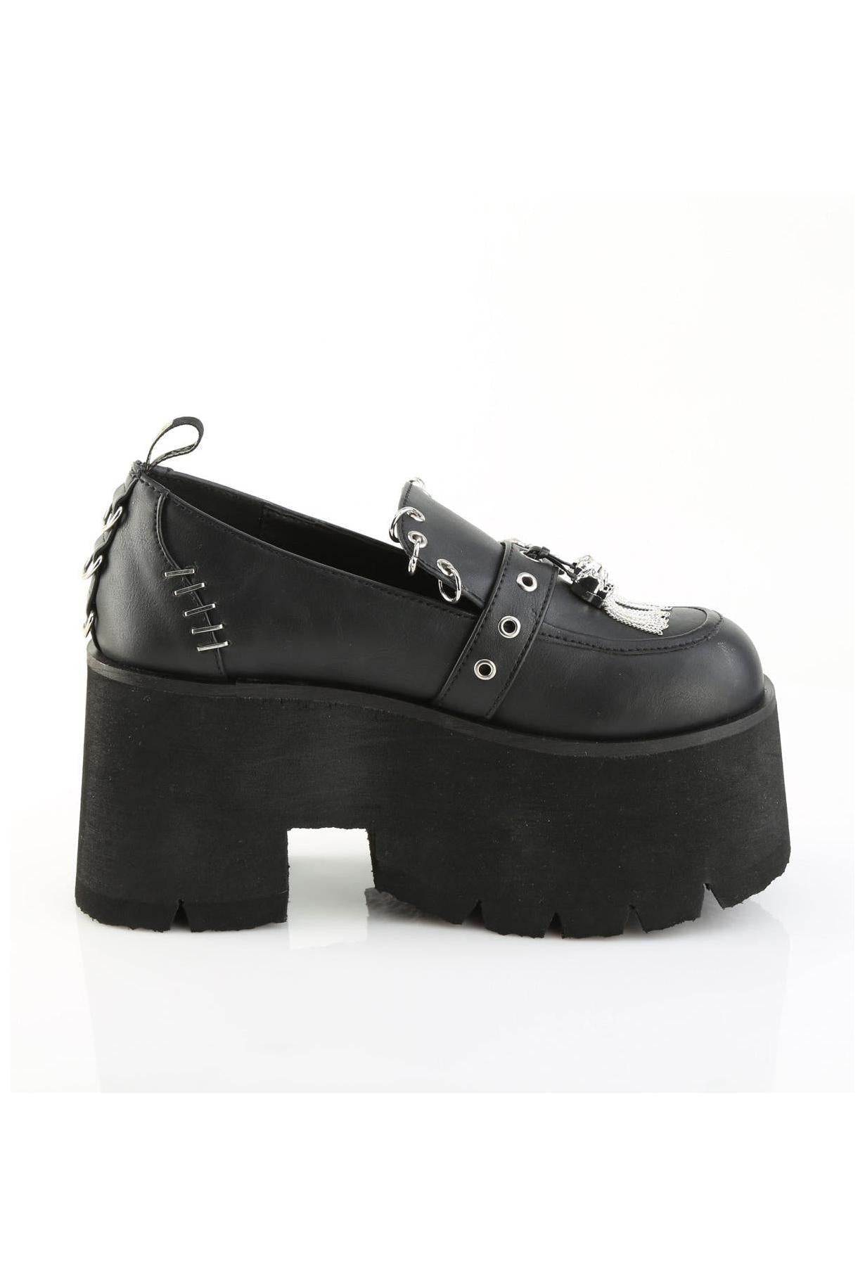 Demonia ASHES-38 Fashionable Lace-Up Loafer Shoes for Trendy Wear