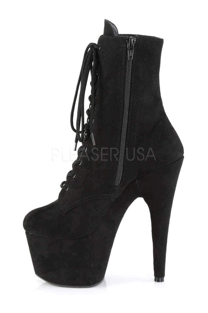 ADORE-1020FS Black Faux Leather Platform Ankle Boot for Fashionable Ladies
