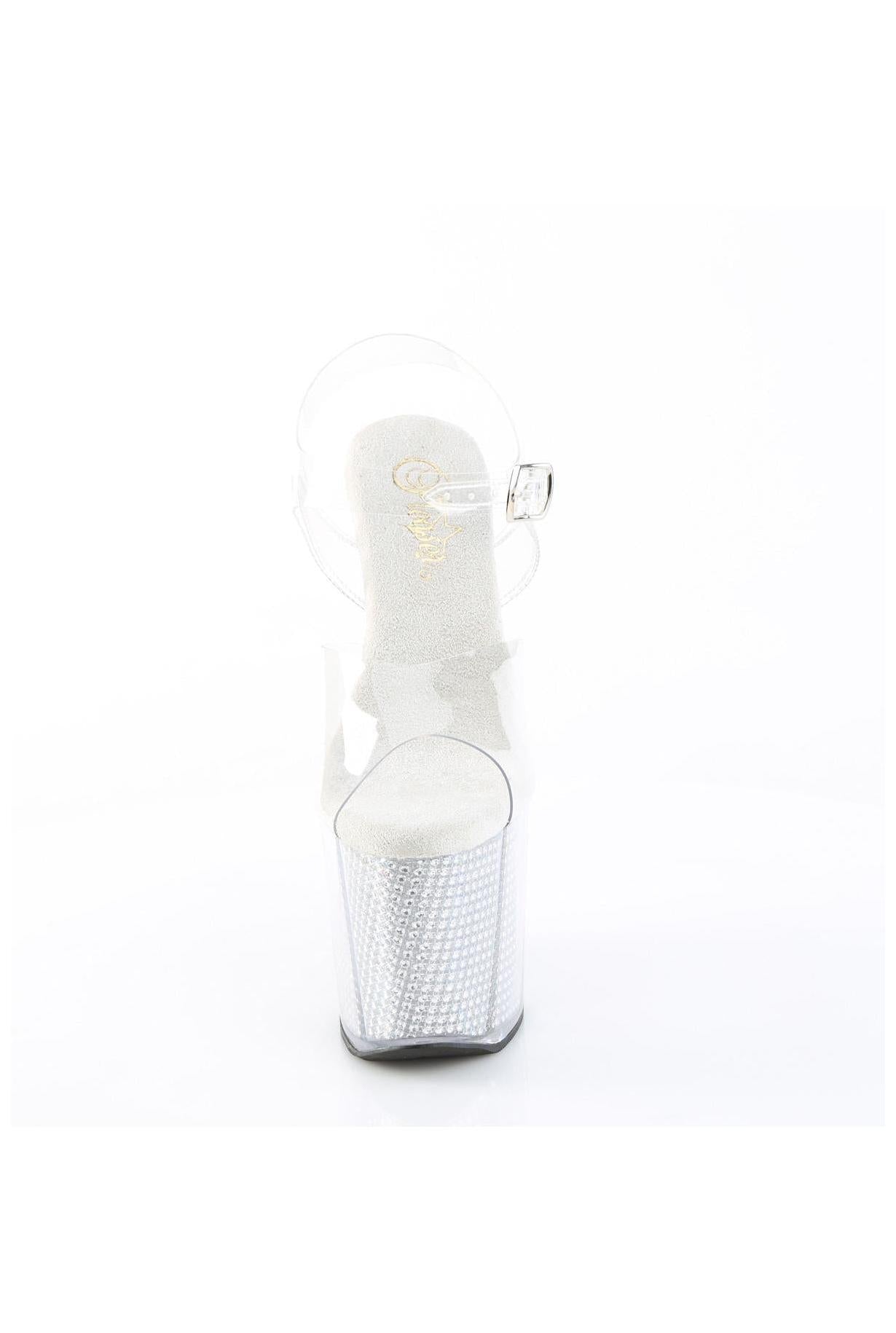 Pleaser Women's AMAZE-808SRS Fashionable Rhinestone Simulated Ankle Strap Sandal