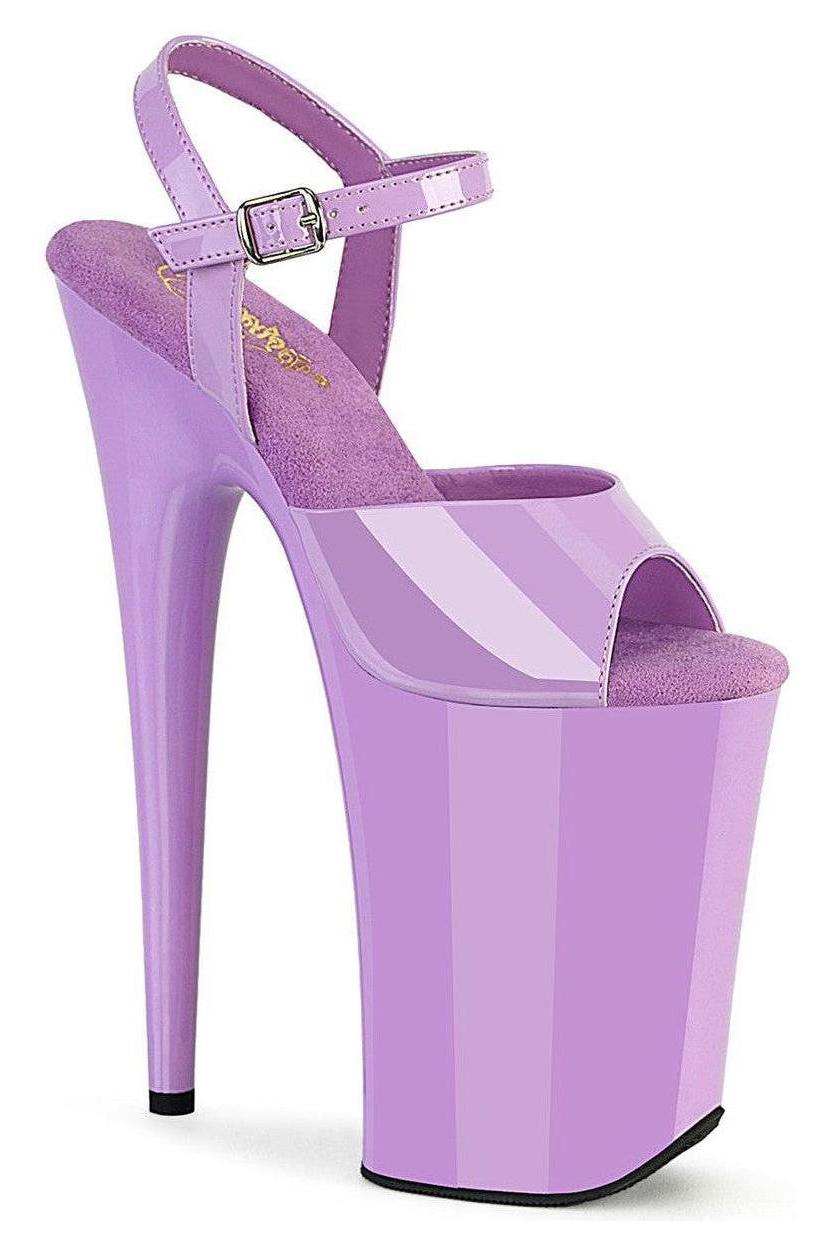 Pleaser Women's INFINITY-909 High Heel Sandal with Ankle Strap