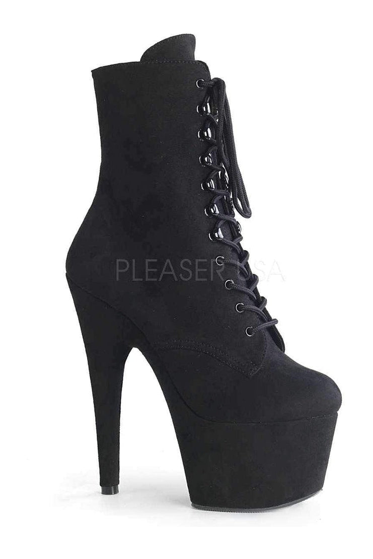 ADORE-1020FS Black Faux Leather Platform Ankle Boot for Fashionable Ladies