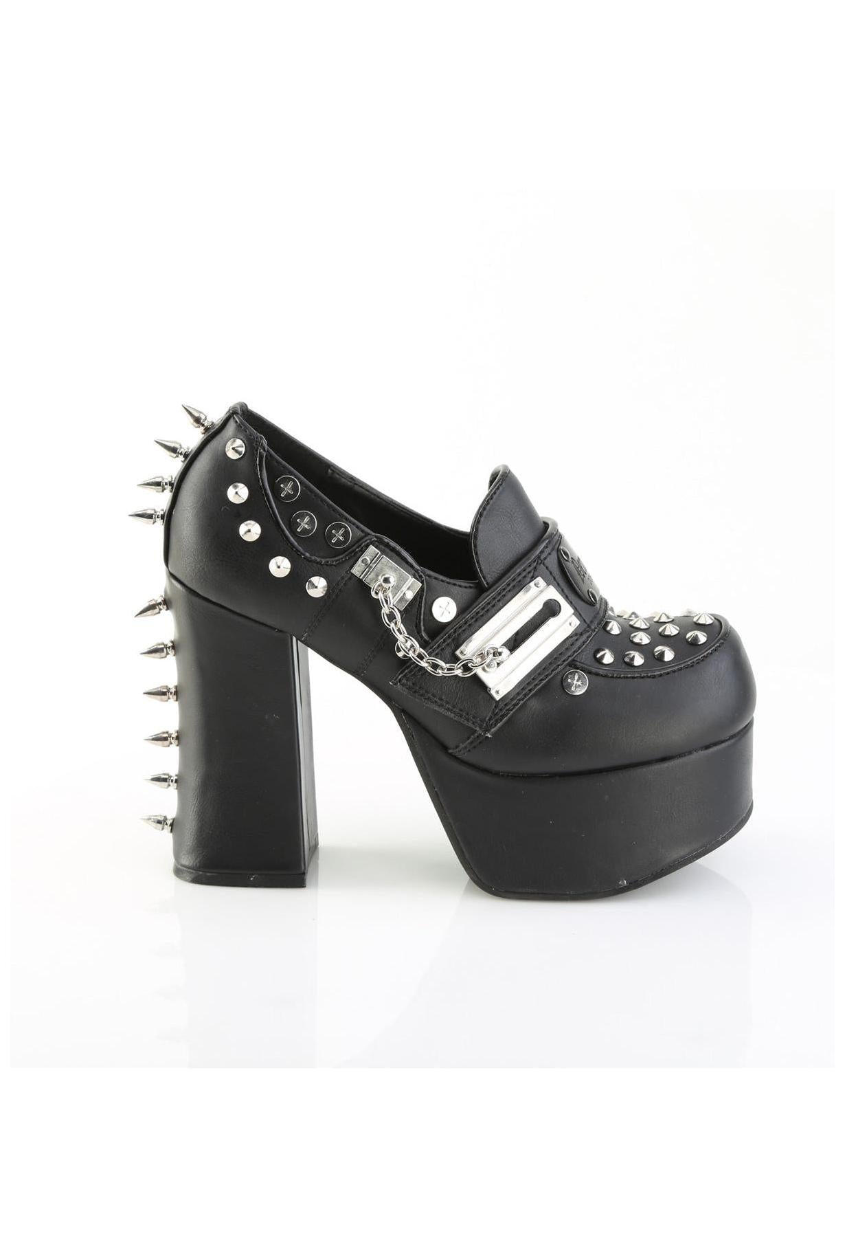Demonia CHARADE-32 Stylish Lace-Up Shoes with 4.5' Heel and 2' Platform